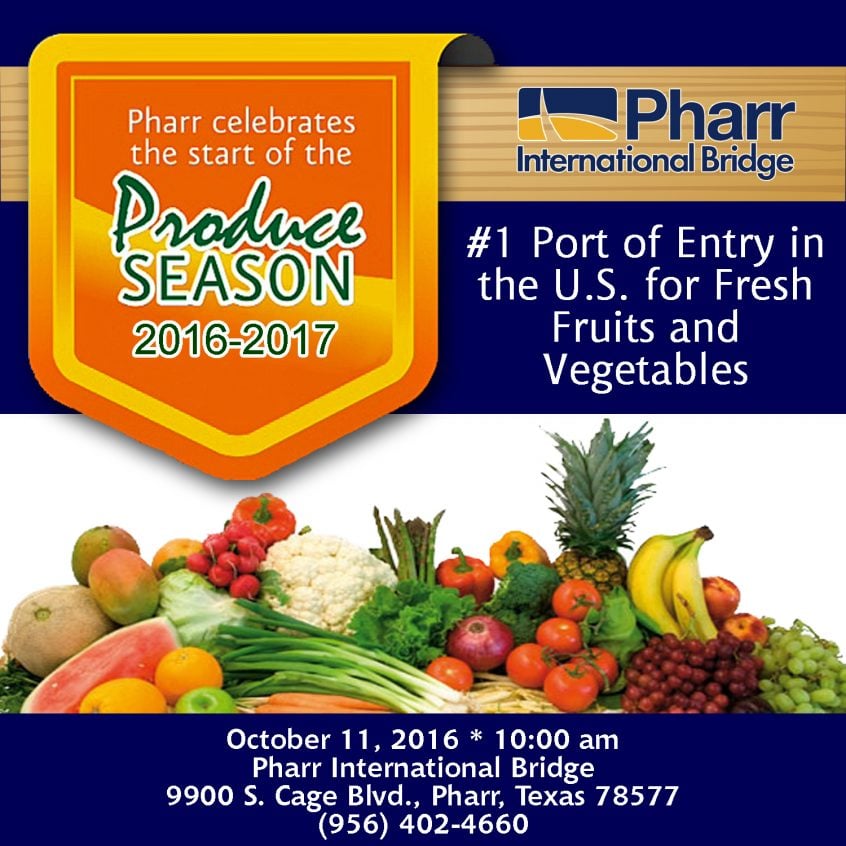Read more about the article PHARR TO HOST EVENT CELEBRATING START OF THE 2016-2017 PRODUCE SEASON